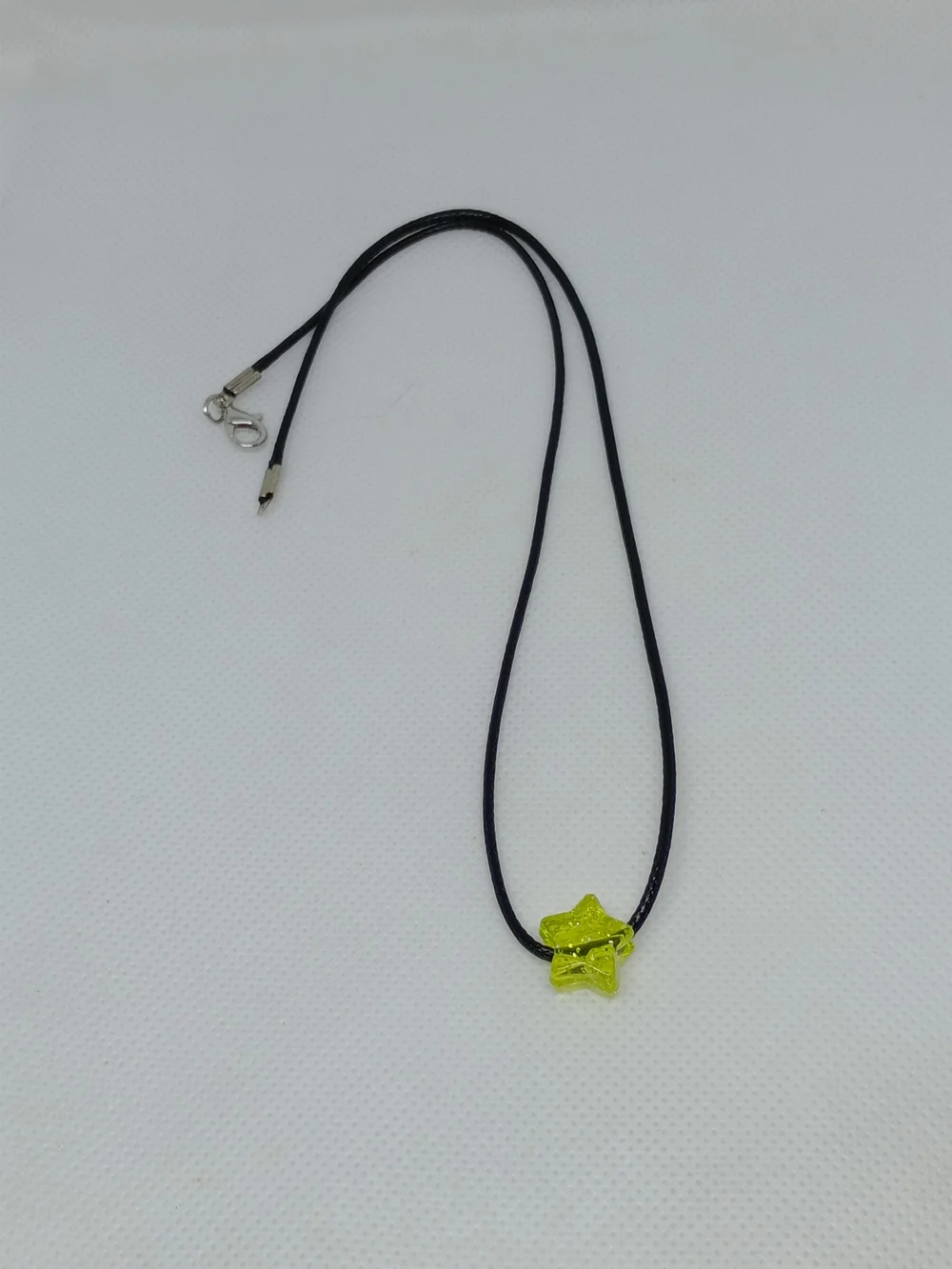 Kids Star Pendant Necklace - Neon Yellow
